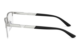 نظارات طبية موديرن بنصف إطار مستطيل واسع من امبوريو أرماني بلون فضي مطفي - صورة المنتج 3