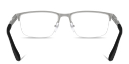 نظارات طبية موديرن بنصف إطار مستطيل واسع من امبوريو أرماني بلون فضي مطفي - صورة المنتج 4