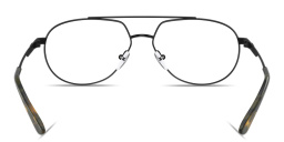 Shop Emporio Armani Modern Wide Pilot Eyeglasses in Matte Black online.