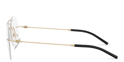 تسوق نظارات طبية واسعة غير منتظمة بدون إطار للجنسين بتوقيع العلامة مونكلير بلون ذهبي مطفي أونلاين.