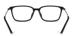 Shop Moncler Logo Signature Unisex Wide Rectangle Eyeglasses in Black online.