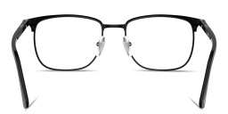 Shop PERSOL Unisex Square Eyeglasses in Black online.