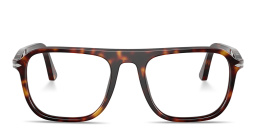 PERSOL Jacques Unisex Square Eyeglasses in Havana – Product Photo 1