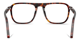 Shop PERSOL Jacques Unisex Square Eyeglasses in Havana online.
