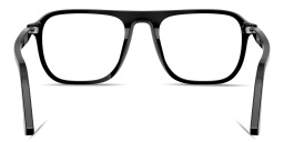 نظارات طبية جاك بإطار مربّع للجنسين من بيرسول بلون أسود - صورة المنتج 4