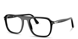 PERSOL Jacques Unisex Square Eyeglasses in Black – Product Photo 2
