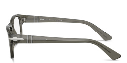 PERSOL Arrow Emblem Rectangle Eyeglasses in Smoke – Product Photo 3