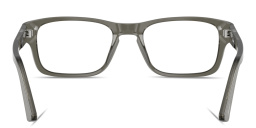 PERSOL Arrow Emblem Rectangle Eyeglasses in Smoke – Product Photo 4