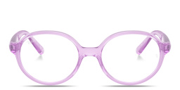 Shop Ray-Ban Junior Optics Kids Bio-Based Panthos Eyeglasses in Transparent Violet online.
