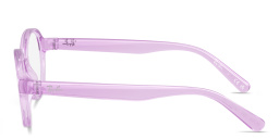 Shop Ray-Ban Junior Optics Kids Bio-Based Panthos Eyeglasses in Transparent Violet online.