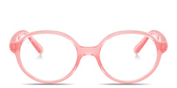 Shop Ray-Ban Junior Optics Kids Bio-Based Panthos Eyeglasses in Transparent Light Pink online.
