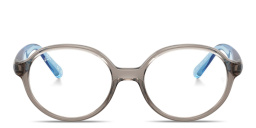 Shop Ray-Ban Junior Optics Kids Bio-Based Panthos Eyeglasses in Transparent Grey online.
