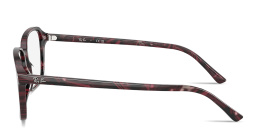 Shop Ray-Ban Raimond Optics Unisex Square Eyeglasses in Transparent Fantasy Violet Red online.