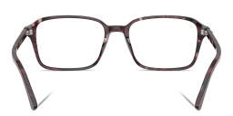 Shop Ray-Ban Raimond Optics Unisex Square Eyeglasses in Transparent Fantasy Violet Red online.
