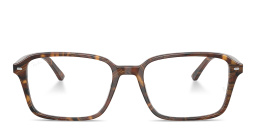Shop Ray-Ban Raimond Optics Unisex Square Eyeglasses in Transparent Fantasy Brown Yellow online.