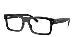 Shop Ray-Ban Optics Unisex Rectangle Eyeglasses in Black online.