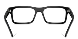 Shop Ray-Ban Optics Unisex Rectangle Eyeglasses in Black online.