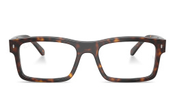 Shop Ray-Ban Optics Unisex Rectangle Eyeglasses in Havana online.