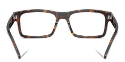 Shop Ray-Ban Optics Unisex Rectangle Eyeglasses in Havana online.