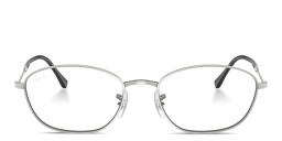 Shop Ray-Ban Optics Irregular Eyeglasses in Silver online.