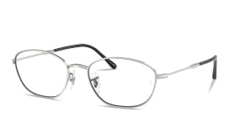 Shop Ray-Ban Optics Irregular Eyeglasses in Silver online.
