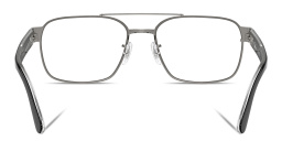 Shop Ray-Ban Optics Unisex Wide Square Eyeglasses in Gunmetal online.