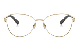 TIFFANY Heart Motif Wide Pilot Eyeglasses in Pale Gold – Product Photo 1
