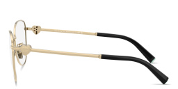 TIFFANY Heart Motif Wide Pilot Eyeglasses in Pale Gold – Product Photo 3