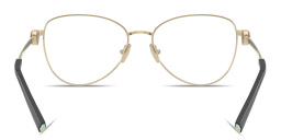 TIFFANY Heart Motif Wide Pilot Eyeglasses in Pale Gold – Product Photo 4