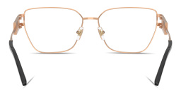 VERSACE Damier Plaque Wide Pillow Eyeglasses in Rose Gold – Product Photo 4