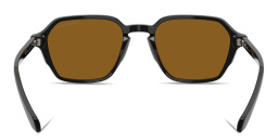 Shop GIORGIO ARMANI Armani Code Square Sunglasses in Black online.