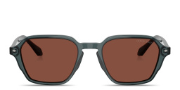 GIORGIO ARMANI Armani Code Square Sunglasses in Transparent Blue – Product Photo 1