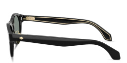 Shop Armani Exchange Oval Sunglasses in Black online.