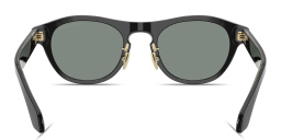 Shop Armani Exchange Oval Sunglasses in Black online.