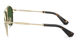 Shop BURBERRY Metal Logo Unisex Pilot Sunglasses in Light Gold online.