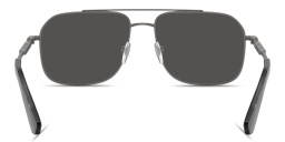 Shop BURBERRY Logo Engraved Irregular Sunglasses in Grey online.