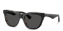 Shop BURBERRY The Essentials Cat-Eye Sunglasses in Top Black On Vintage Check online.