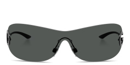 Dolce & Gabbana Active Unisex Rimless Butterfly Sunglasses in Black – Product Photo 1