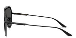 Shop Dolce & Gabbana Engraved Logo Pilot Sunglasses in Black online.