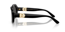 Dolce & Gabbana DG Motif Oval Sunglasses in Black – Product Photo 3