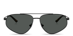 Emporio Armani Eagle Logo Pilot Sunglasses in Matte Black – Product Photo 1