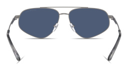 Emporio Armani Eagle Logo Pilot Sunglasses in Gunmetal – Product Photo 4