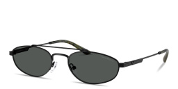 Shop Emporio Armani Eagle Logo Pilot Sunglasses in Black online.