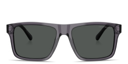 Emporio Armani Essential Leisure Square Sunglasses in Transparent Dark Grey – Product Photo 1