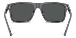 Emporio Armani Essential Leisure Square Sunglasses in Transparent Dark Grey – Product Photo 4