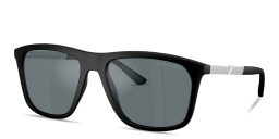 Emporio Armani Eagle Logo Square Sunglasses in Black – Product Photo 2