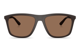 Emporio Armani Eagle Logo Square Sunglasses in Brown – Product Photo 1