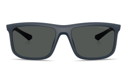 Emporio Armani Essential Leisure Square Sunglasses in Matte Blue – Product Photo 1