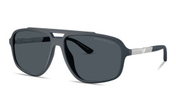 Emporio Armani Eagle Logo Pilot Sunglasses in Blue – Product Photo 2