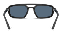 Emporio Armani Logo Signature Irregular Sunglasses in Black – Product Photo 4